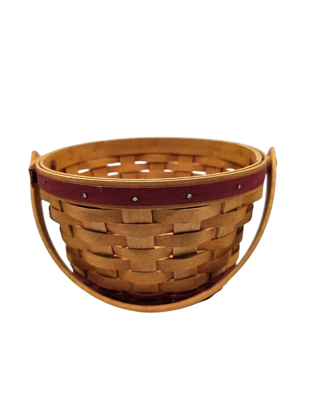 Longaberger 2002 Christmas Collection Jingle Bell Basket with Moveable Handle